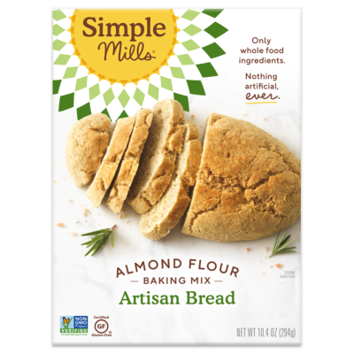 simple mills artisan bread almond flour mix front of package