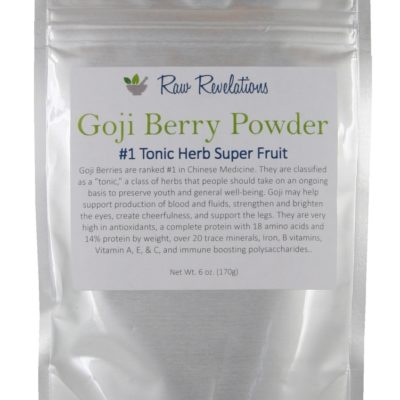 Raw Revelations Goji Berry Powder - Front of Package