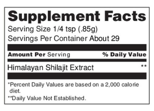 Raw Revelations Himalayan Shilajit Nutrition