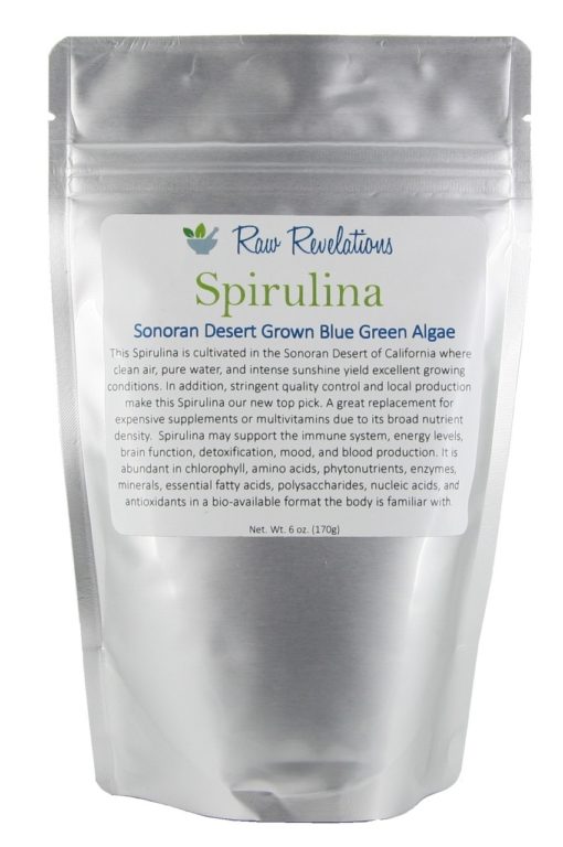 Raw Revelations Spirulina - Front of Package