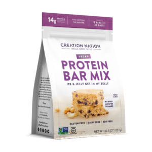 Creation Nation Protein Bar Mix, Front of Package