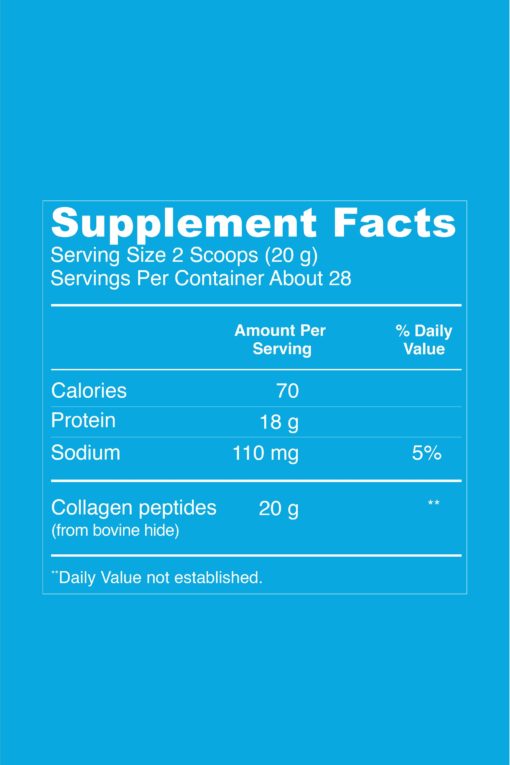 Vital Proteins Collagen Peptides 32oz - Back of Package