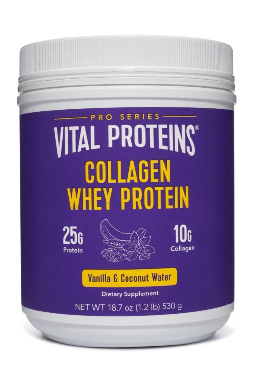 Vital Proteins Collagen Whey Protein (Vanilla & Coconut Water) - Front of Package