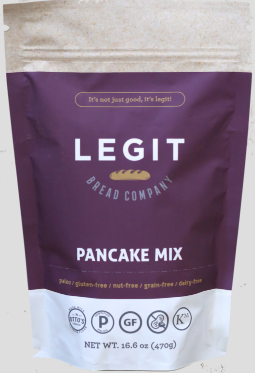 Legit Pancake Mix - Front of Package