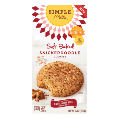 Simple Mills Soft Baked Snickerdoodle Cookies - Front of Package