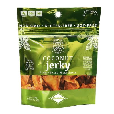 Seva Foods Organic Coconut Jerky (Chipotle Lime) - Front of Package